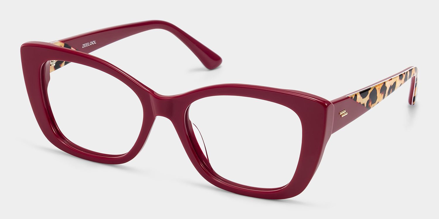 Lillian Red Cat-Eye Glasses | ZEELOOL3