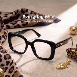 Natalie Black Square Glasses0