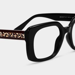 Natalie Black Square Glasses5