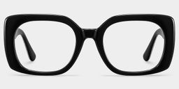 Natalie Black Square Glasses1