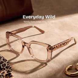 Natalie Beige Square Glasses0