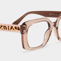 Natalie Beige Square Glasses5