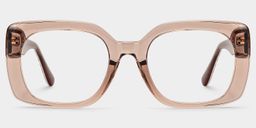 Natalie Beige Square Glasses1