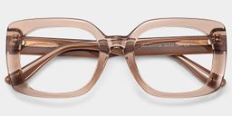 Natalie Beige Square Glasses2