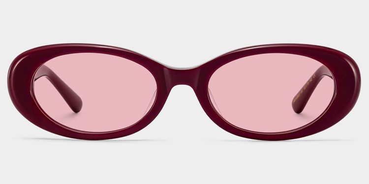 The 90s Red Oval Sunglasses