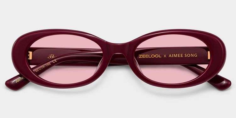 The 90s Red Oval Sunglasses