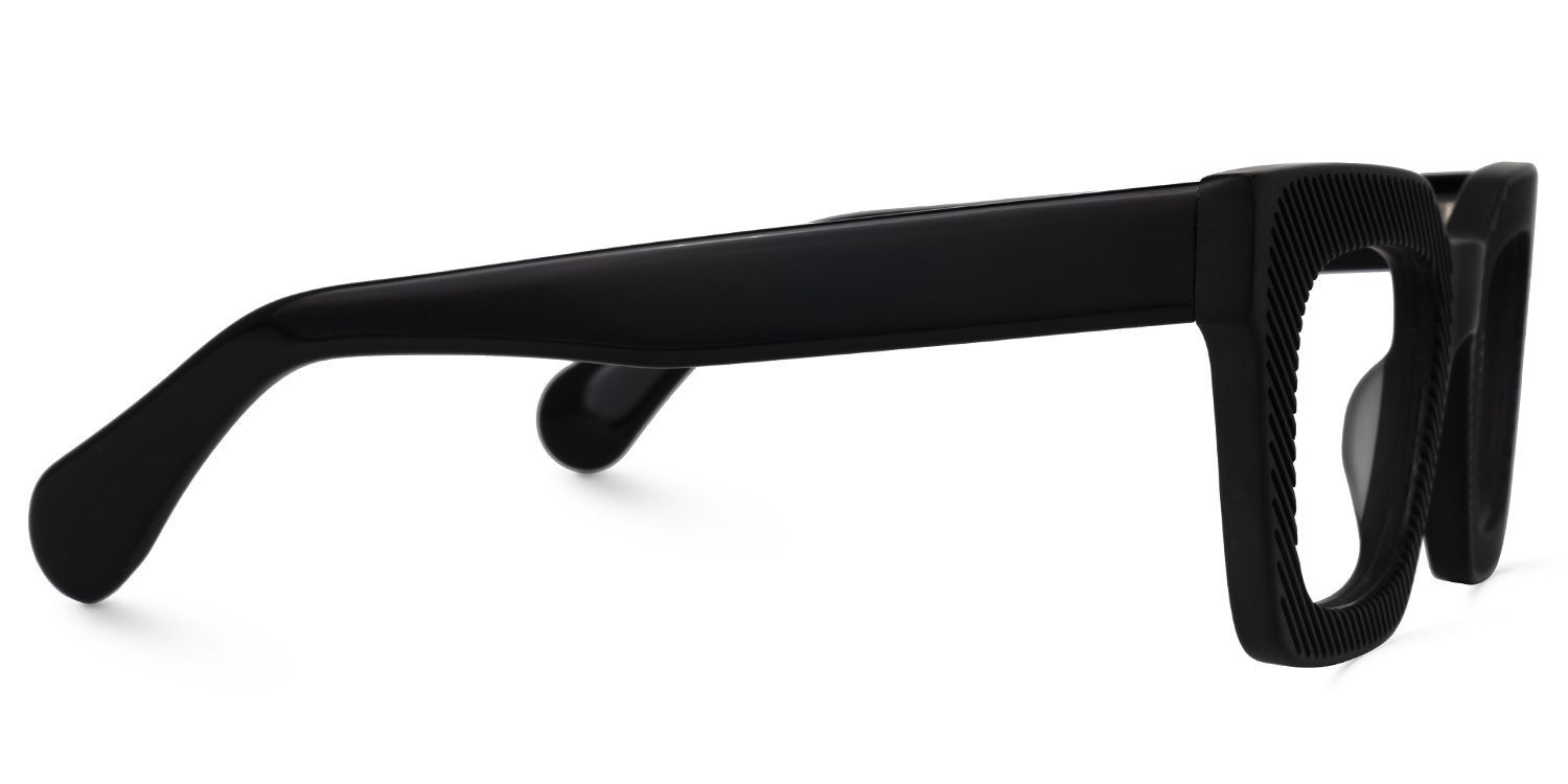 Keisa Square Black Frame Glasses | ZEELOOL2