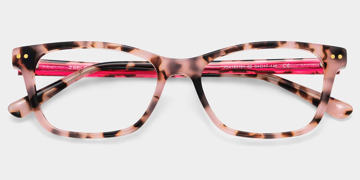 Juliana Pink Tortoise Thin Frame Eyeglasses | ZEELOOL1