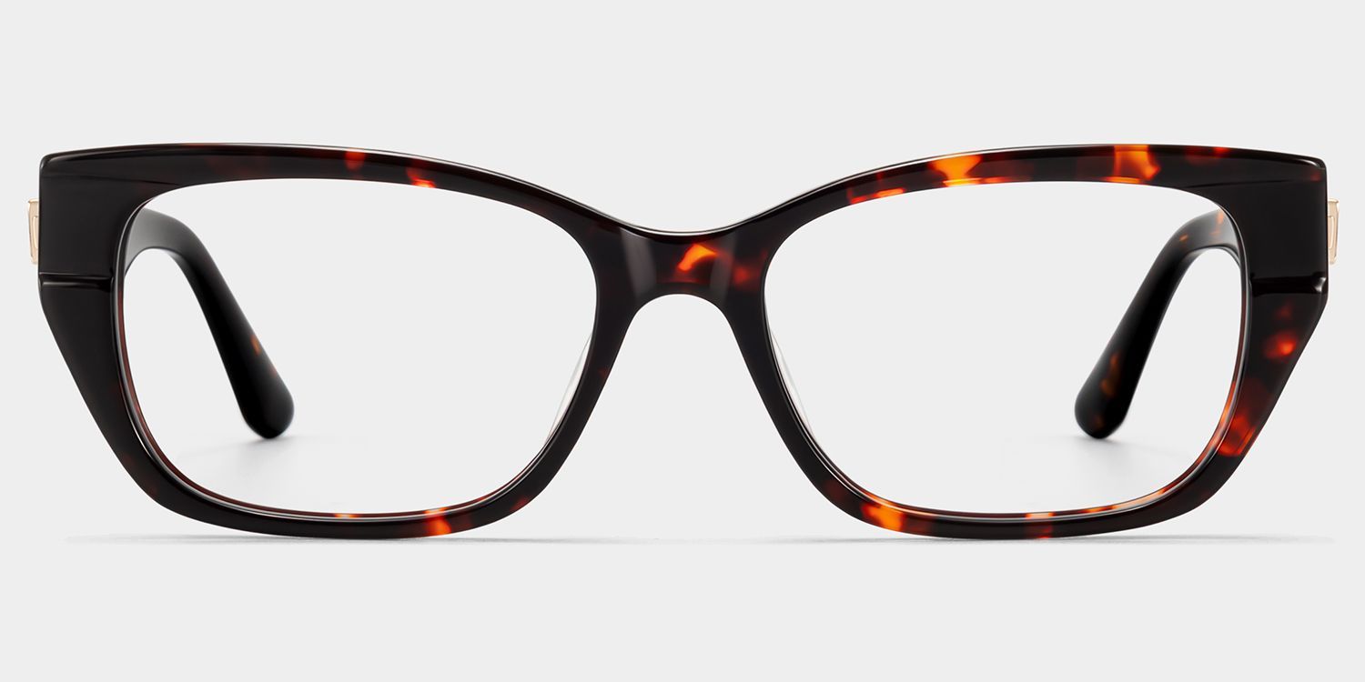 Bowie Tortoise Rectangle Glasses | ZEELOOL1