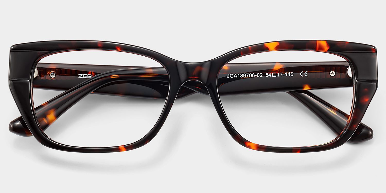 Bowie Tortoise Rectangle Glasses | ZEELOOL2