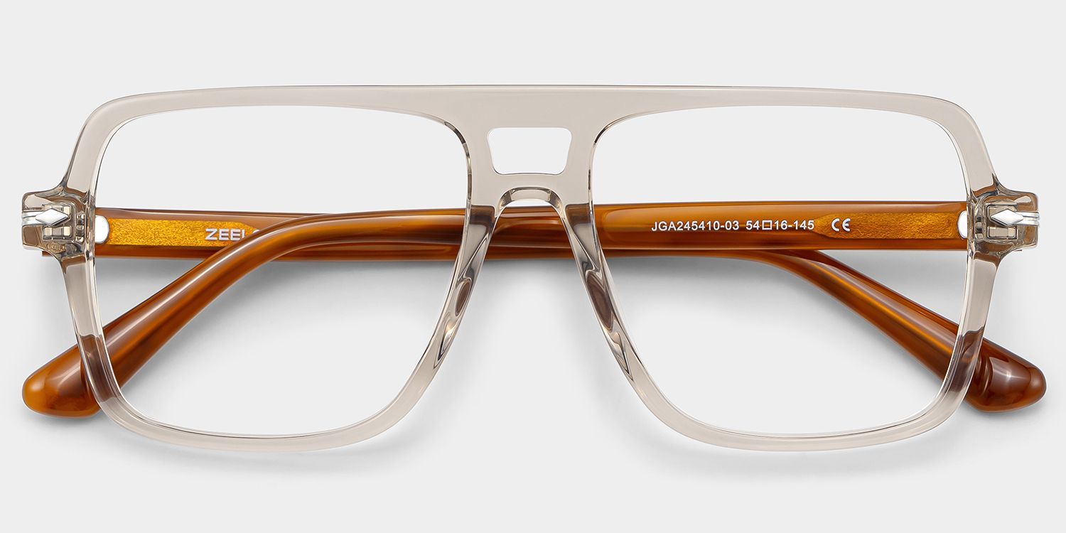 Easton Beige Color Aviator Frame Gasses | ZEELOOL2