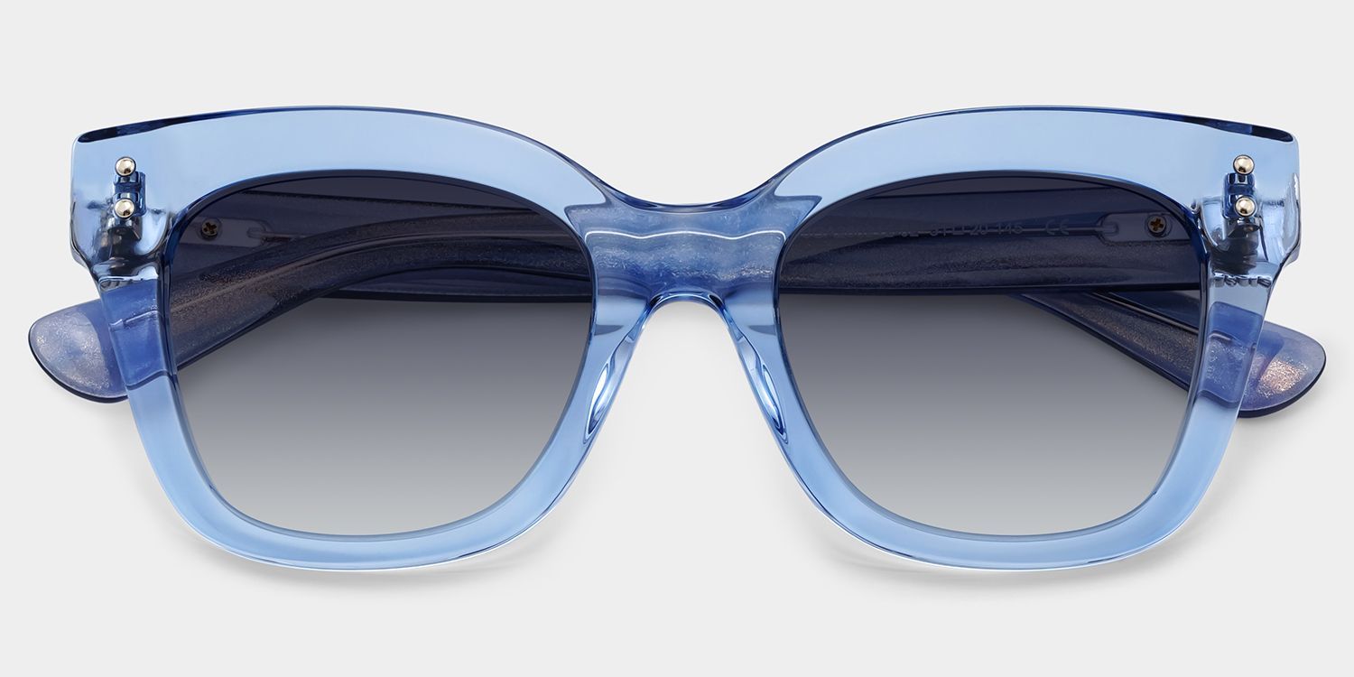 Stella Butterfly Blue Full Rim Sunglasses | ZEELOOL CA1