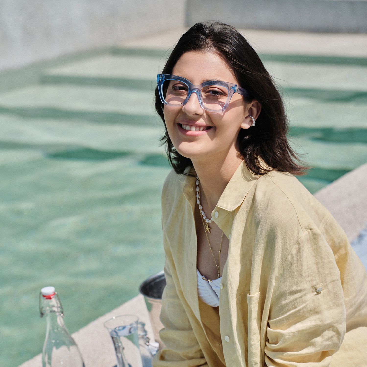 Affordable Blue Stella Butterfly Eyeglass Frames | ZEELOOL5