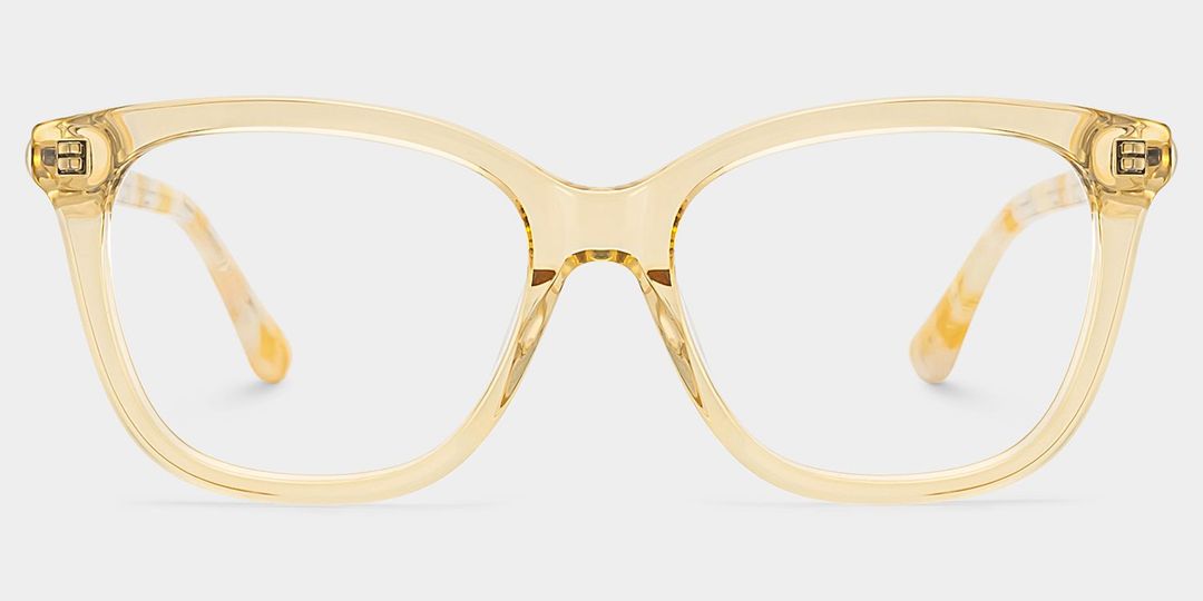 Isabella Clear Yellow Square Glasses