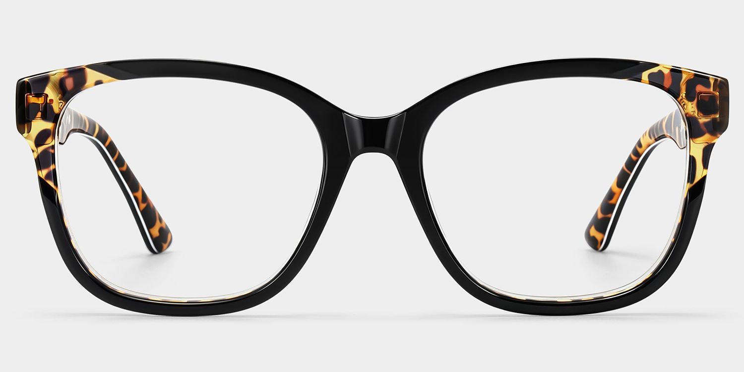 Ivy Black Square Glasses | ZEELOOL1