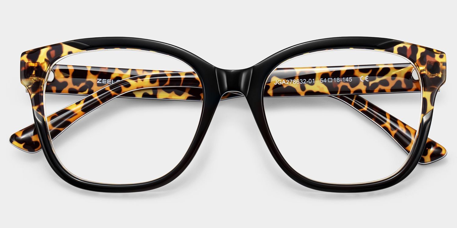 Ivy Black Square Glasses | ZEELOOL2