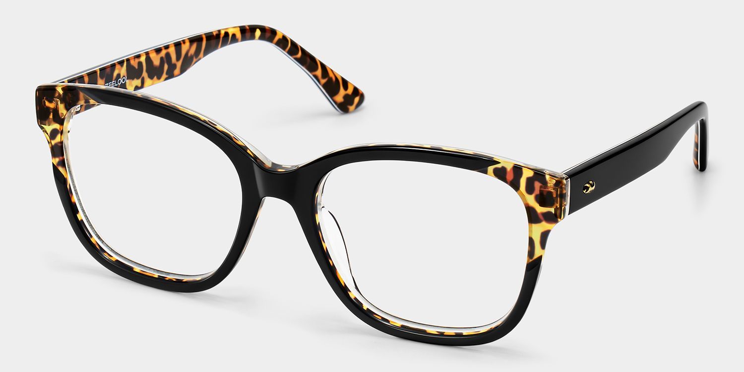 Ivy Black Square Glasses | ZEELOOL3