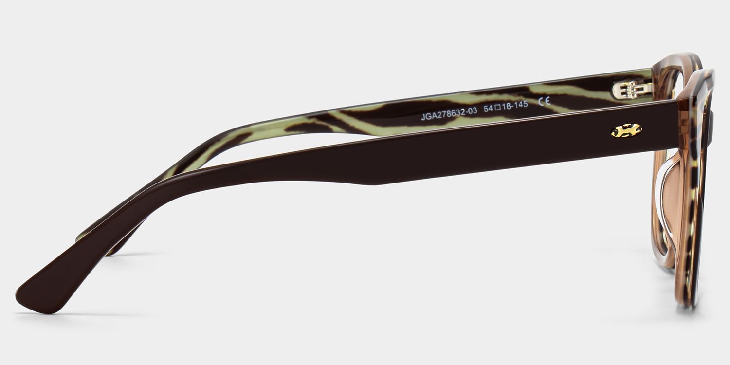Ivy Brown Square Glasses | ZEELOOL4