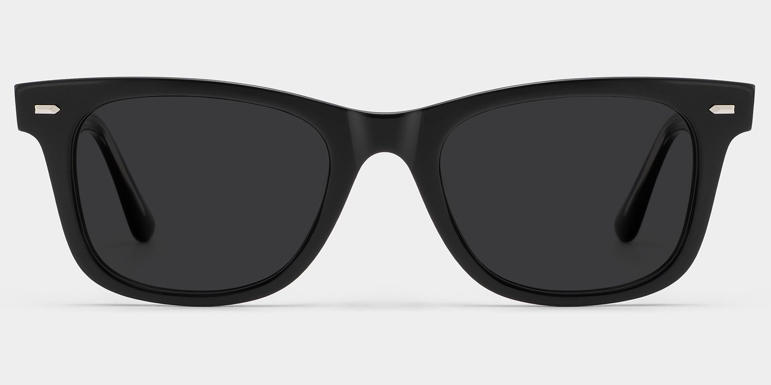 Robert Rectangular Thick Frame Black Glasses Online | ZEELOOL0