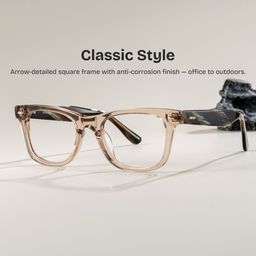 Robert Rectangle Brown Glasses0
