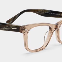 Robert Rectangle Brown Glasses5