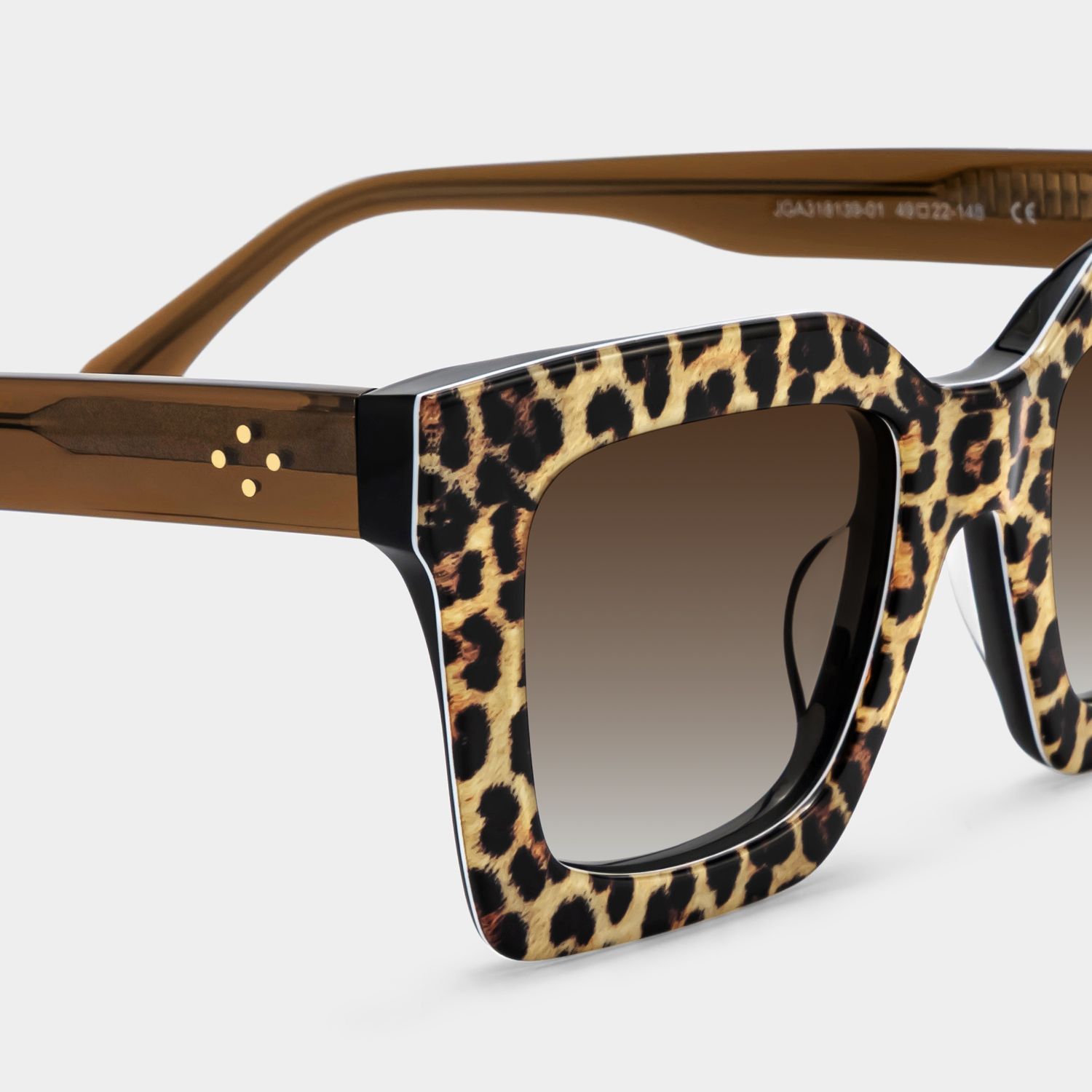 Megan Square Leopard Print Sunglasses for Women & Men | ZEELOOL4