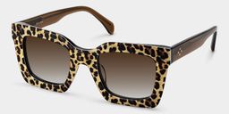 Megan Leopard print Square Sunglasses2