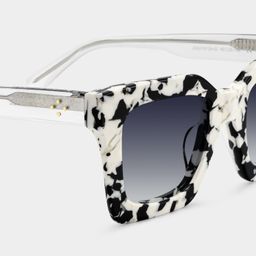 Megan Cow print Square Glasses4