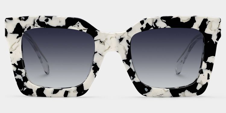Megan Cow print Square Sunglasses