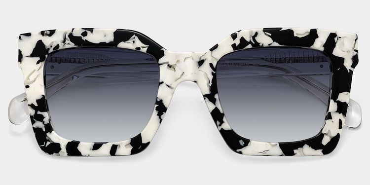 Megan Cow print Square Glasses