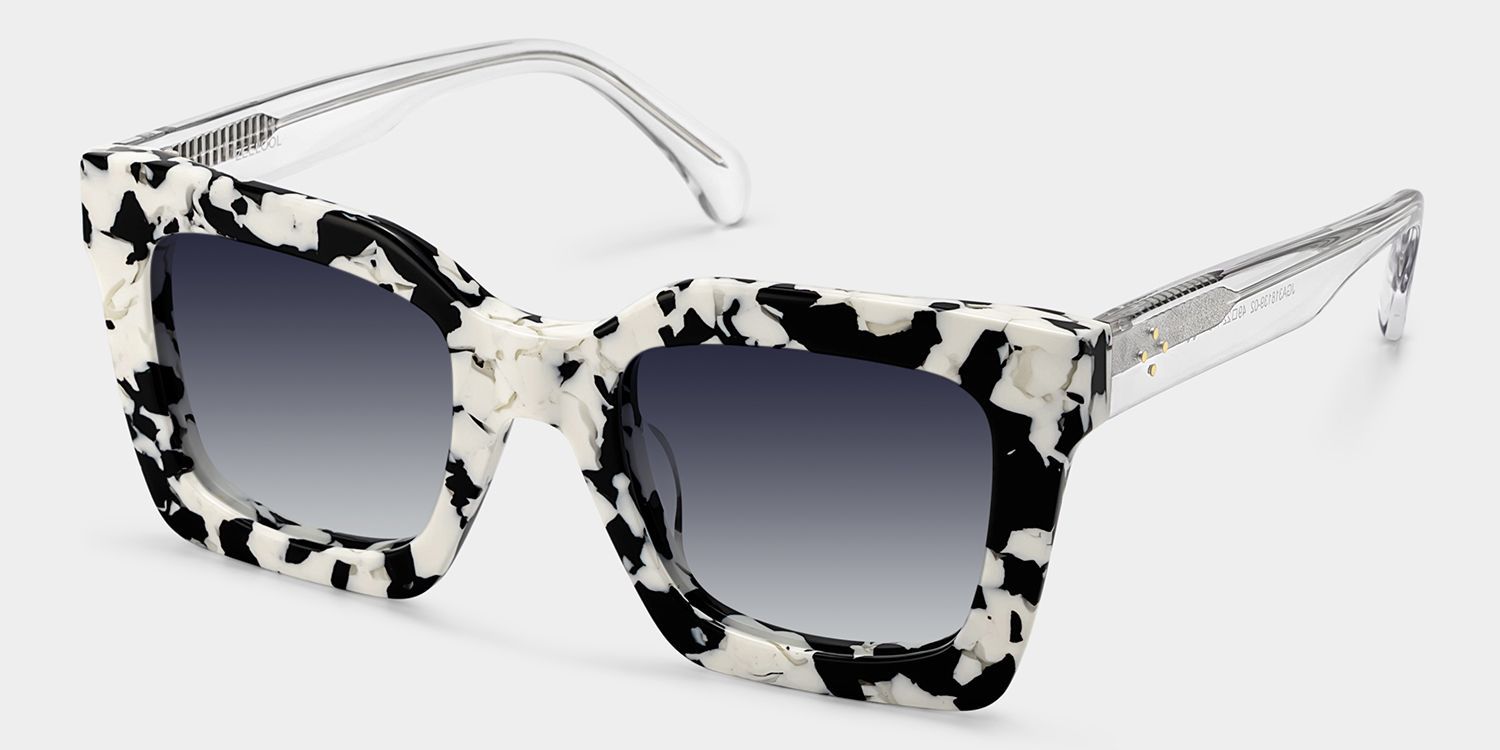 Megan Square Style Cow Print Frame Sunglasses | ZEELOOL2