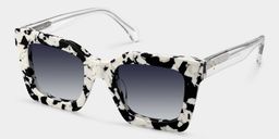 Megan Cow print Square Glasses2