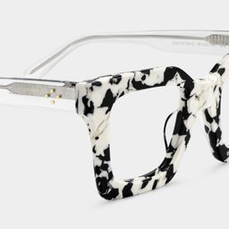 Megan Cow print Square Glasses4