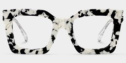 Megan Cow print Square Glasses0