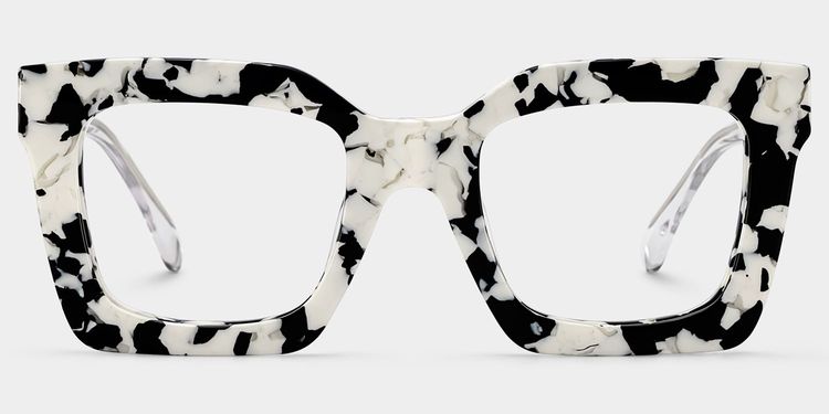 Megan Cow print Square Glasses