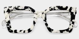 Megan Cow print Square Glasses1