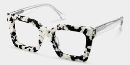 Megan Cow print Square Glasses2