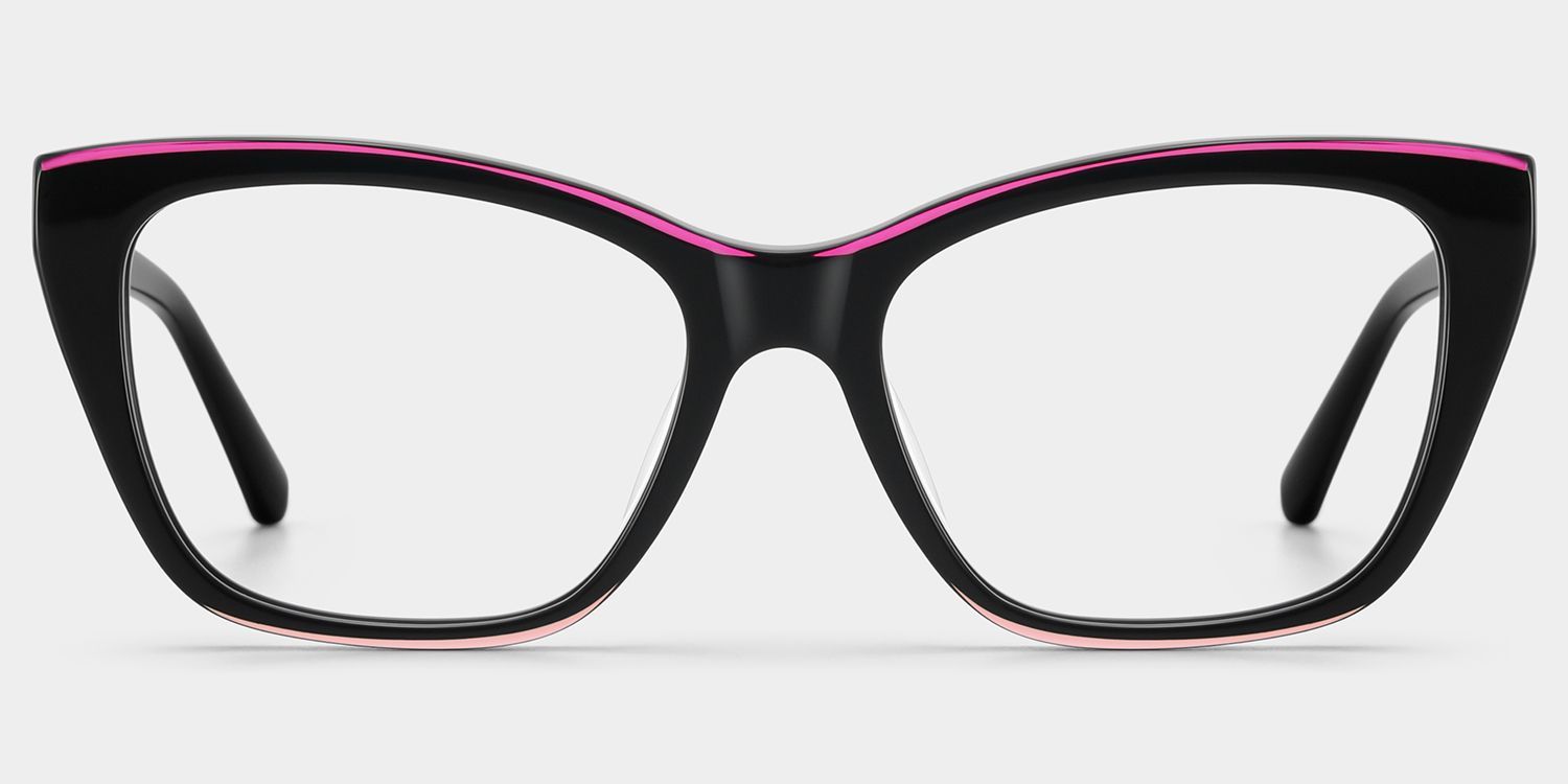 Seraphina Black Butterfly Acetate Frame Eyeglasses | ZEELOOL1