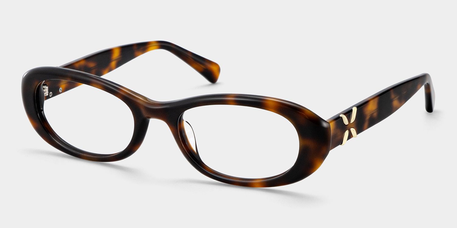Catherine Tortoise Oval Frame Glasses Online | ZEELOOL