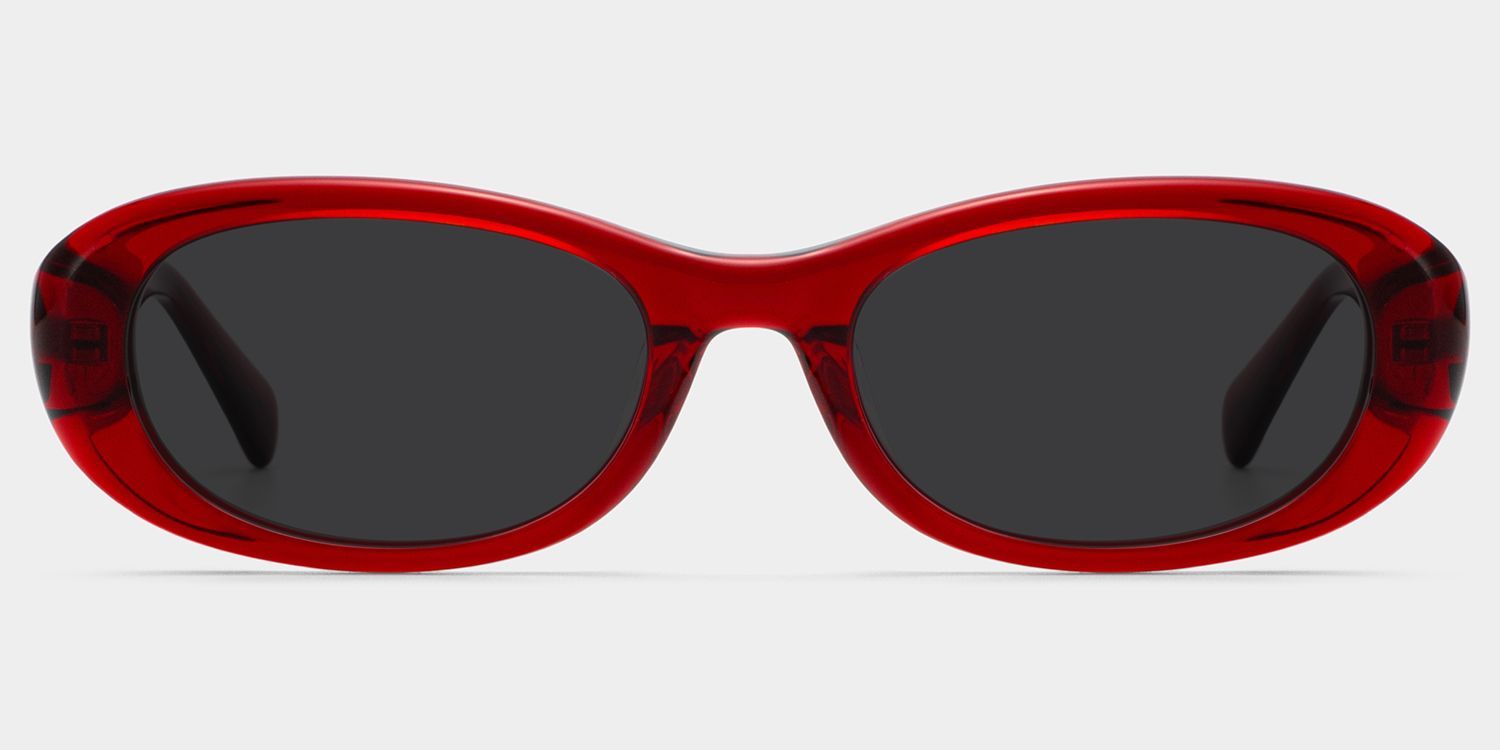 Catherine Red Oval Frame Glasses Online Sale | ZEELOOL0
