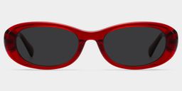 Catherine Red Oval Glasses0