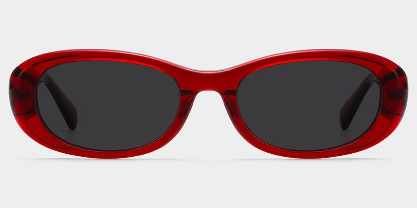 Catherine Red Oval Glasses