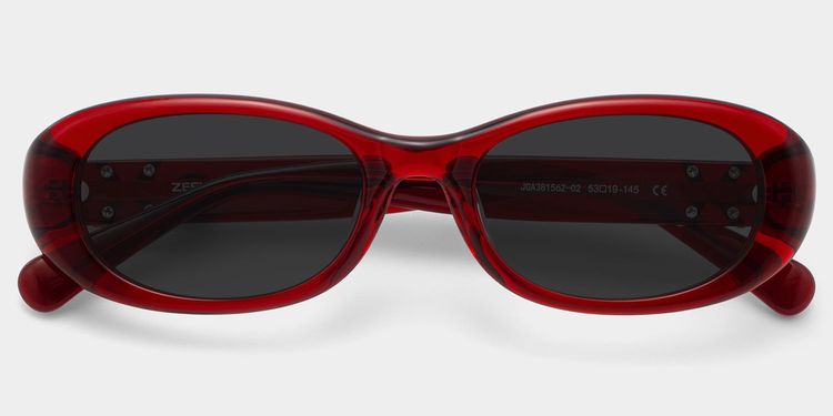 Catherine Red Oval Glasses