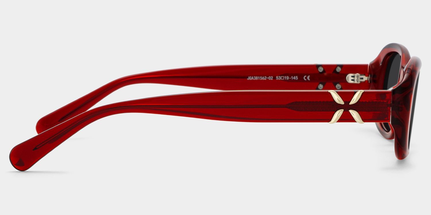 Catherine Red Oval Frame Glasses Online Sale | ZEELOOL3