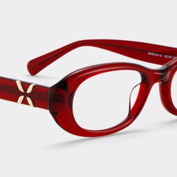 Catherine Red Oval Glasses4
