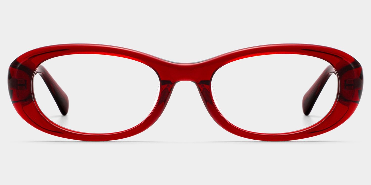 Catherine Red Oval Frame Glasses Online Sale | ZEELOOL0
