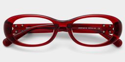 Catherine Red Oval Glasses1