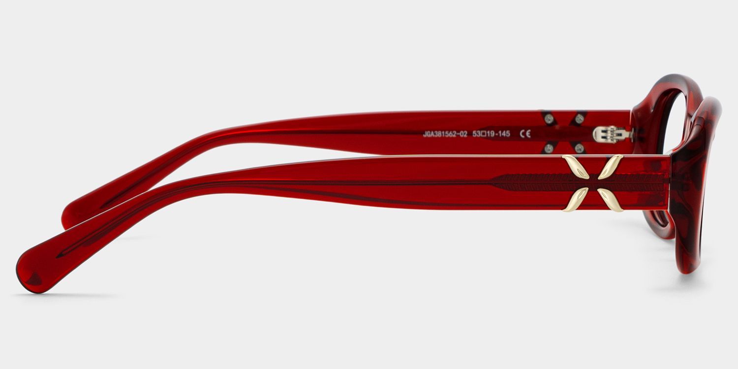 Catherine Red Oval Frame Glasses Online Sale | ZEELOOL3