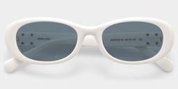 Catherine White Oval Glasses1