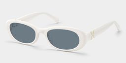 Catherine White Oval Glasses2